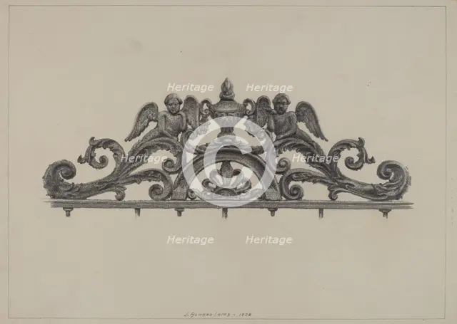Cast Iron Gate Top, 1938. Creator: J. Howard Iams.