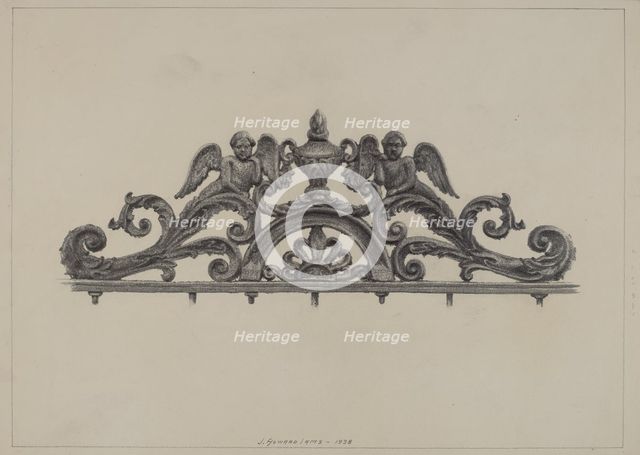 Cast Iron Gate Top, 1938. Creator: J. Howard Iams.
