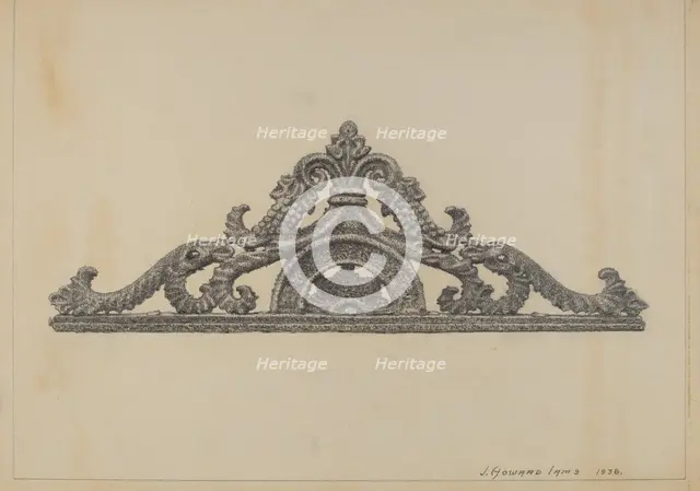 Cast Iron Gate Top, 1938. Creator: J. Howard Iams.