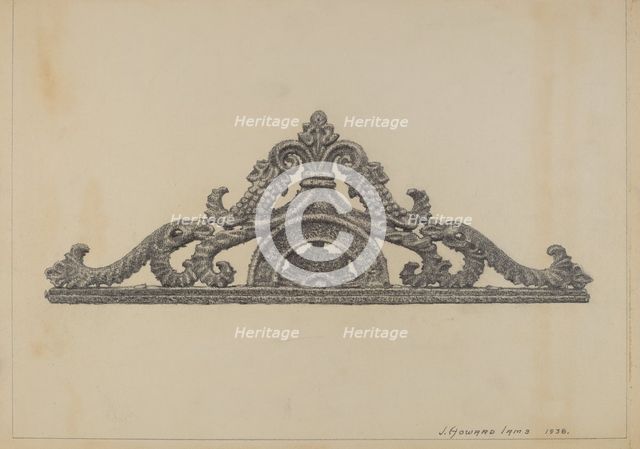 Cast Iron Gate Top, 1938. Creator: J. Howard Iams.