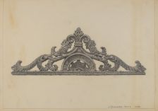 Cast Iron Gate Top, 1938. Creator: J. Howard Iams