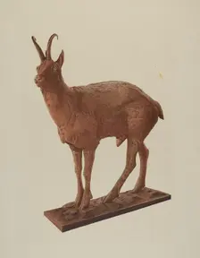 Cast Iron Goat, 1940. Creator: Lucille Chabot