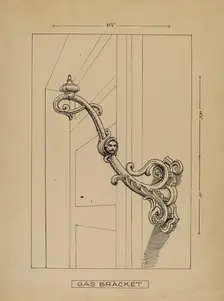 Cast Iron Lighting Brackets, c. 1936. Creator: Lucien Verbeke