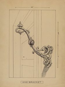 Cast Iron Lighting Brackets, c. 1936. Creator: Lucien Verbeke