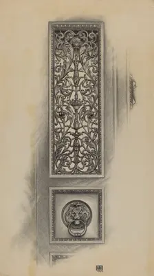 Cast Iron Panel, 1938. Creator: Ralph Atkinson