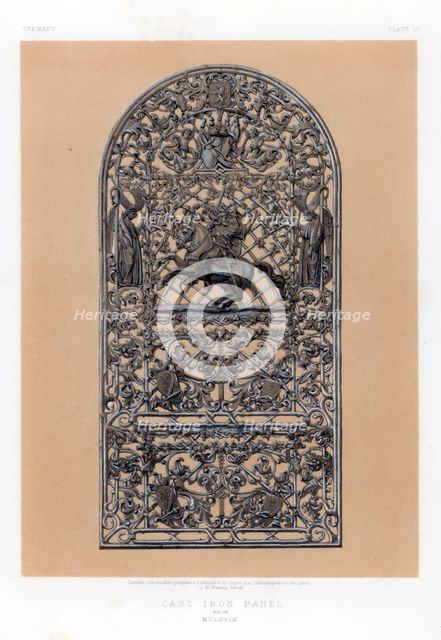 'Cast Iron Panel from Mulheim', Germany, 19th century. Artist: John Burley Waring