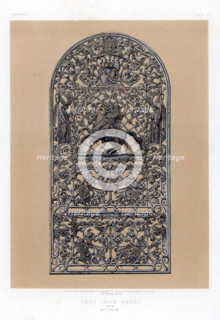'Cast Iron Panel from Mulheim', Germany, 19th century. Artist: John Burley Waring