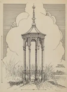 Cast Iron Pavilion, c. 1936. Creator: Thomas Byrne
