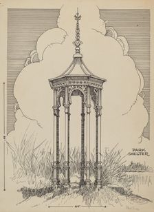 Cast Iron Pavilion, c. 1936. Creator: Thomas Byrne