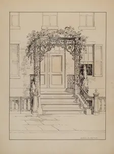 Cast Iron Porch, c. 1936. Creator: Gilbert Sackerman