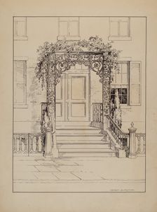 Cast Iron Porch, c. 1936. Creator: Gilbert Sackerman