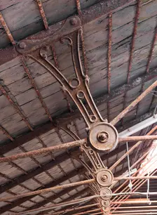 Cast iron roof struts, Ditherington Flax Mill, Ditherington, Shrewsbury, Shropshire, c2016. Artist: James O Davies