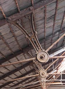 Cast iron roof struts, Ditherington Flax Mill, Ditherington, Shrewsbury, Shropshire, c2016. Artist: James O Davies