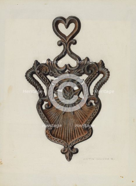 Cast Iron Stand, c. 1939. Creator: Austin L. Davison.