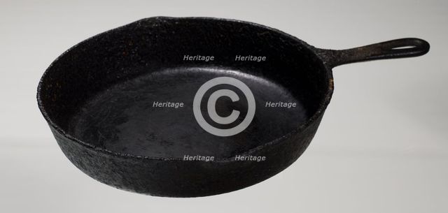 Cast iron skillet owned and used by Beatrice Mack, 1951. Creator: Unknown.