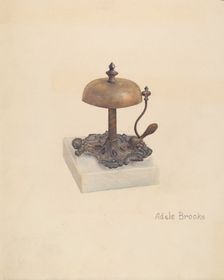 Cast Iron Table Bell, c. 1941. Creator: Adele Brooks