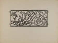 Cast Iron Window Grille, 1937. Creator: Austin L. Davison
