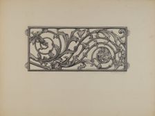 Cast Iron Window Grille, 1937. Creator: Austin L. Davison