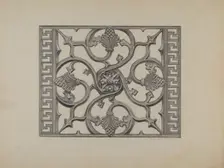 Cast Iron Window Grille, 1937. Creator: Austin L. Davison