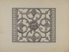 Cast Iron Window Grille, 1937. Creator: Austin L. Davison