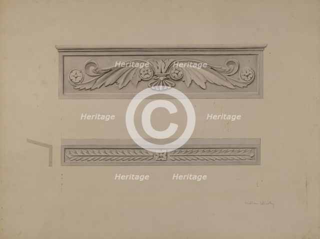 Cast Iron Window Lintel, c. 1937. Creator: William Kerby.