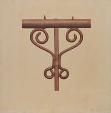 Cast Iron Window Railing, c. 1939. Creator: Harley Kempter