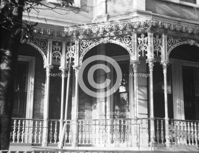 Cast ironwork porch, Mobile, Alabama, 1936. Creator: Walker Evans.