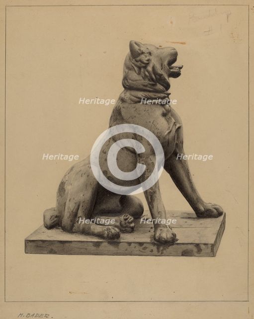 Cast Lead Dog, c. 1939. Creator: Herman Bader.