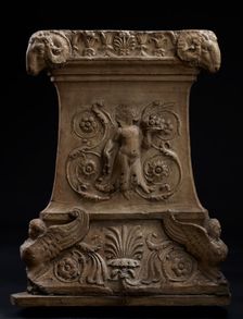 Cast of 1 side of a base of one of the 6 candelabra from Sant Agnese...late 18th or early 19th cent Creator: Unknown