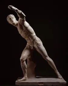 Cast of the Borghese Gladiator, (late 19th century?). Creator: Agasias