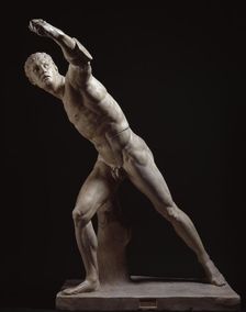 Cast of the Borghese Gladiator, (late 19th century?). Creator: Agasias