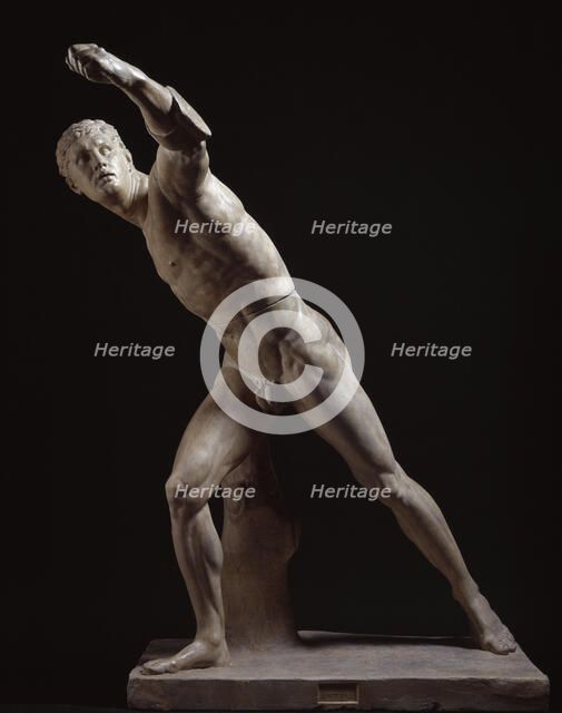 Cast of the Borghese Gladiator, (late 19th century?). Creator: Agasias.