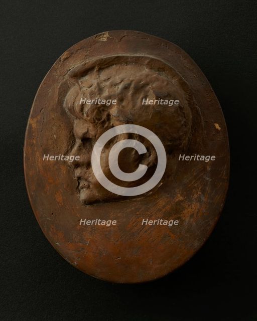 Cast of the head of a non-Roman auxiliary with large nose. Creator: Unknown.