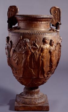 Cast of the Townley Vase decorated with a Bacchic scene, c2nd century, (early 19th century) Creator: Unknown