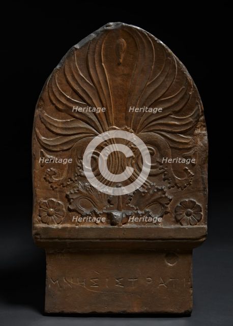 Cast of upper part of shaft and palmette of the stele of Menistrate. Creator: Unknown.