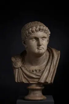 Cast of a 16th-17th century portrait bust of Nero. Creator: Unknown