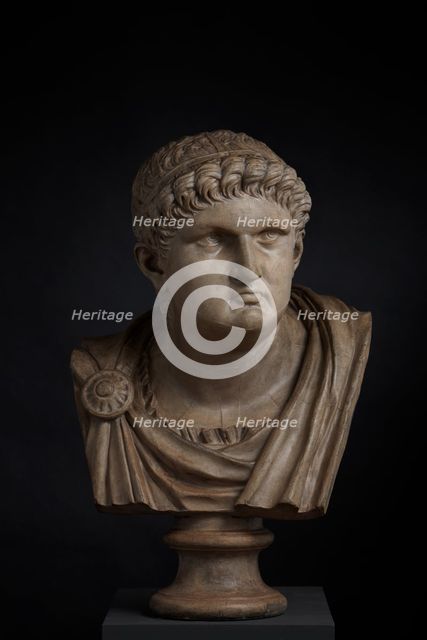 Cast of a 16th-17th century portrait bust of Nero. Creator: Unknown.