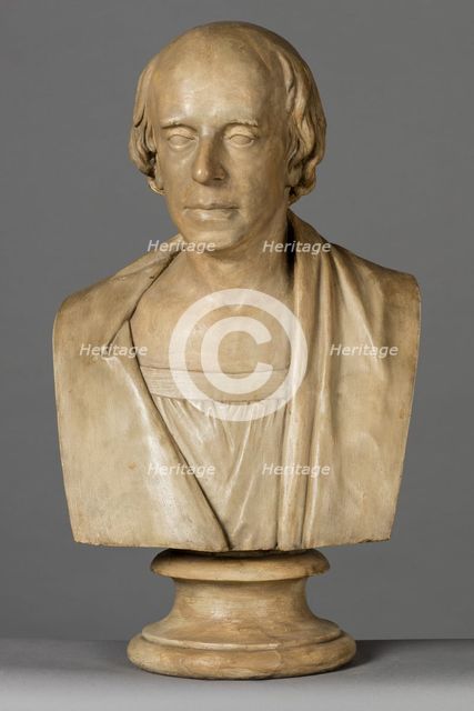 Cast of a bust of John Flaxman, R.A., by 1873. Creator: Unknown.