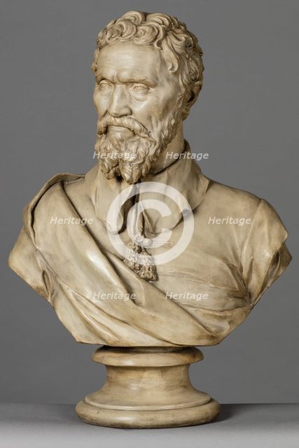 Cast of a bust of Michelangelo, before 1868. Creator: Unknown.