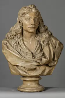 Cast of a bust of Sir Christopher Wren, 1673. Creator: Unknown