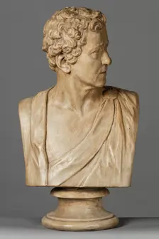 Cast of a bust of Sir Joshua Reynolds, P.R.A., c1778. Creator: Unknown