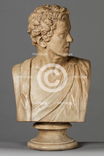 Cast of a bust of Sir Joshua Reynolds, P.R.A., c1778. Creator: Unknown.