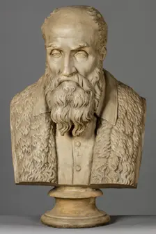 Cast of a bust of Titian, before 1868. Creator: Unknown