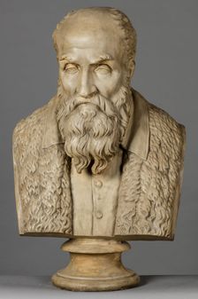 Cast of a bust of Titian, before 1868. Creator: Unknown