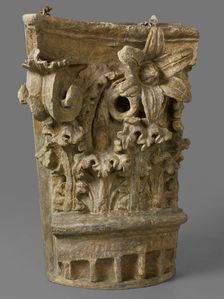 Cast of a Corinthian capital with top of fluted column, late 18th century-early 19th century. Creator: Unknown