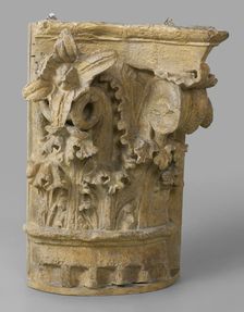 Cast of a Corinthian capital with top of fluted column, late 18th century-early 19th century. Creator: Unknown