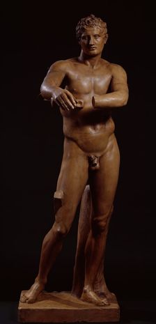Cast of Apoxyomenos, (c370-300BC), late 19th century. Creator: D Brucciani & Co