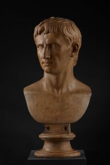 Cast of bust of Augustus in the British Museum. Creator: Unknown