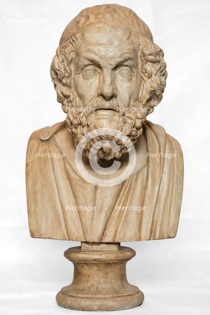Cast of Bust of Homer, (2nd century BC), (4th century BC), (1816?). Creator: Unknown.