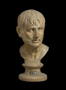 Cast of bust of Pseudo-Seneca or Hesiod, (19th century?). Creator: Unknown